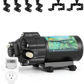 Moongiantgo Reptile Humidifier - Reptile Misting System with 4PCS 360°Adjustable Single Nozzles & 2PCS Double Nozzles and Timer Socket - Reptile Mister for Terrarium Lizard Chameleon Snake Frog Turtle