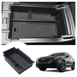JKCOVER Center Console Organizer Tray Compatible with 2024 2025 Subaru Impreza and Subaru Crosstrek Accessories ABS Material Insert Armrest Storage Box