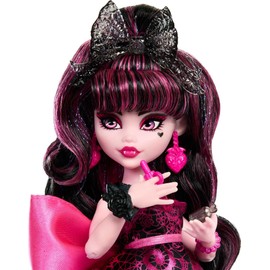 Monster High Monster Ball Doll, Draculaura in Party Dress with Themed Accessories Including Chocolate Fountain