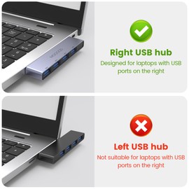 MOGOOD USB Hub 3.0, USB Splitter Ultra-Slim Data USB Hub [Charging Not Supported] Multi USB Port Expander USB Adapter Station for Laptop, Windows PC, Mac,Printer, Flash Drive, Mobile HDD