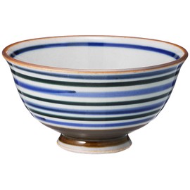 有田焼 黒巻ライン 茶碗(大)