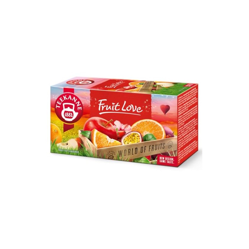 Teekanne Fruit Love Hibiscus Passion Fruit Orange All Natural Fruit