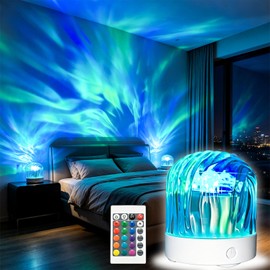 Aurora Ocean Wave Projector Night Light, Northern Lights Shower Lamp