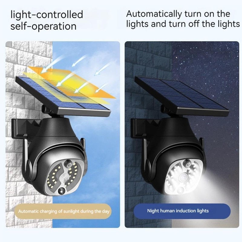 Clearhill Dummy Fake Security Camera and Solar Motion Sensor Lights,