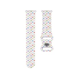 THAZEE Compatible with Ticwatch Pro 3 Ultra GPS/Pro 3 GPS/Pro 4G LTE / E2 / S2, 22mm Replacement Sport Watch Band (Doodle Colorful Paw Print) Silicone Soft Strap Bracelet