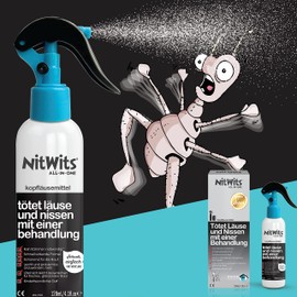 NitWits NitWits Läusemittel Kopfläuse - All-In-One Läuse Abwehrspray gegen Läuse und Nissen - Wirksame Alternative Für Kinder Anstelle Läuseshampoo & Läusekamm, 120ml