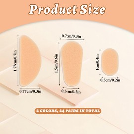 LIQWEI 24 Pairs EVA Foam Nose Pads for Glasses, Eyeglass Nose Pads, Ultra Soft and Lightweight Nose Cushion Anti Slip Adhesive Adjustable Nose Pads for Eyeglasses,Sunglasses