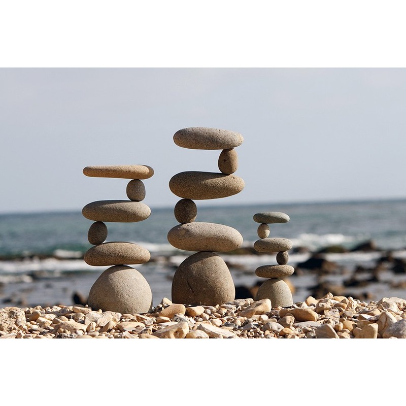 Small Side 2 Side Rock Cairn Sculpture Garden Decoration Zen