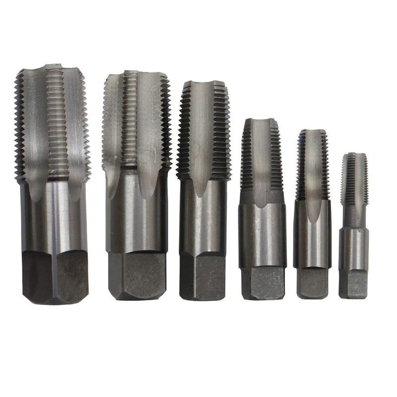 Drill America - DWTPT1/8-1SET 6 Piece NPT Pipe Tap, Carbon