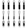 15Pcs Spare Zipper Pulls, Universal Zip Puller Replacement, Zipper Pull