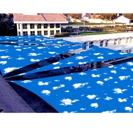 Coarbor 6' x 10' x 11.7' Sun Shade Sail for Patio Deck Backyard Printed Pattern Right Triangle Shade Cloth Canopy Waterproof Shade Cover Awning UV Blcok 260GSM Polyester 3 Year Warranty