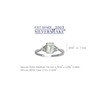 Silvershake 1.09ct. Natural Green Amethyst and White Topaz 925 Sterling