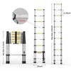 Telescoping Extension Ladder 10.5FT, Aluminum Telescopic Ladders with Carry Bag