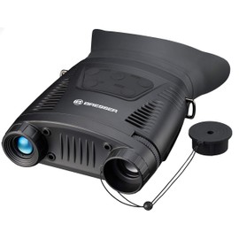 Bresser 1877491 Night Vision Digital NV Binoculars, 3x 130 m Range, Integrated Infrared Lighting and Recording Function