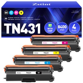 TN431 Toner Cartridge 4-Pack Replacement for Brother TN-431 TN431BK TN431C TN431M TN431Y Toner Compatible with Brother MFC-L8900CDW L8690CDW L8610CDW L8905CDW HL-L8360CDW L8260CDW MFC-L9570CDW Printer