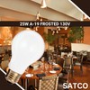 Satco S3950 A19 Incandescent Bulb, 25W, 130V, Frosted Finish, 180