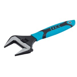 OX Pro OX-P324610 Extra Wide Jaw Adjustable Wrench - Adjustable Plumbing Spanner with Soft Grip Handle - Multifunctional tool – 10 inch