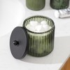 KMwares 2-Pack Glass Qtip Holder Dispenser Set for Cotton Ball,