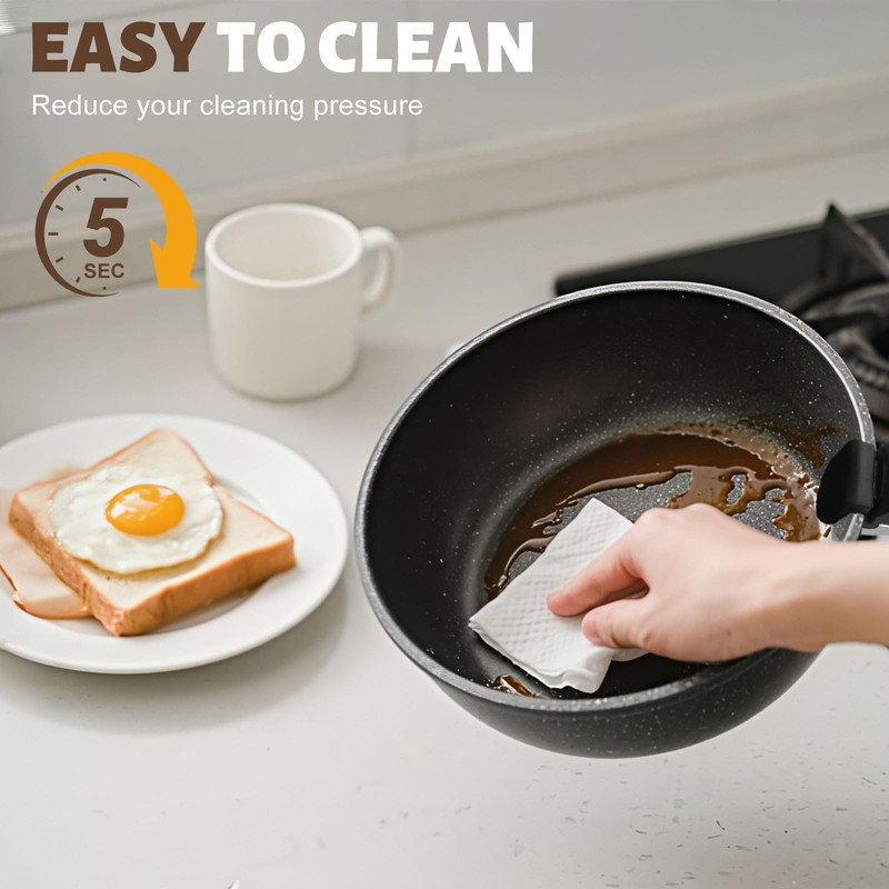 Numola 10 pcs Pots and Pan Set Non Stick with