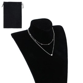 FMYODWU Heart Necklace Women's Silver Chain Heart for Women Girls Cute CZ Heart Open Heart Pendant Silver Gold Rose Gold Heart Chain Necklace Jewellery Gift Adjustable