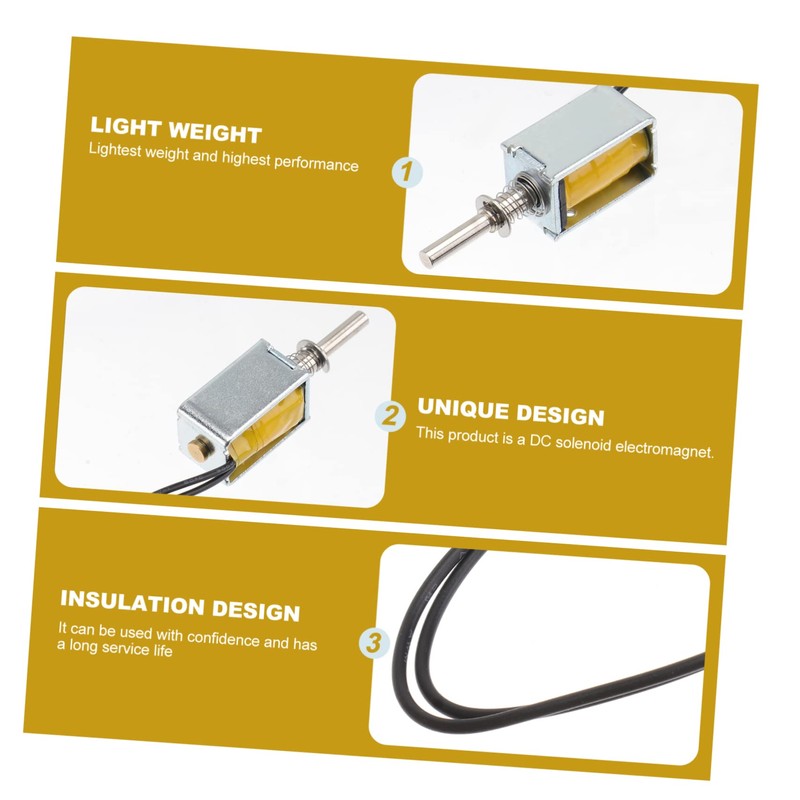 TEHAUX Linear Actuator Electromagnet 6v Dc Solenoid Open Frame Easy