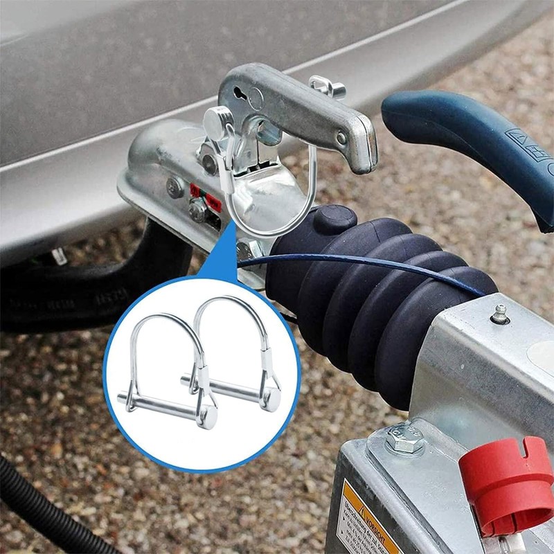 INCREWAY 4Pcs Wire Lock Pin, Carbon Steel Shaft Locking Pin,