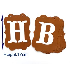 Runhiskii Happy Birthday Banner Brown, Birthday party Banner Sign 6.5inchs, Bday Decorations for Women Girls Men