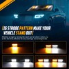 OPPBUY Amber White 2 In 1 Emergency Dash Strobe Lights,18