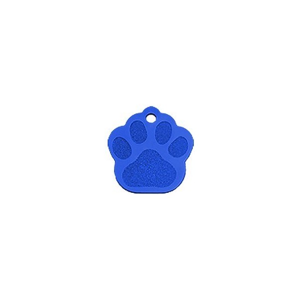 10 Bulk Wholesale Blank Paw Shape Premium Pet Id Tag, 9 Colors to Choose from (Blue)