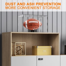 UTFFEDY 11.8x7.9x7.9 inch Memorabilia Acrylic Clear Display Box with Removable Interior Display Stand for Autographed, Collectibles, Souvenirs. Please Tear The Protective Film Before use