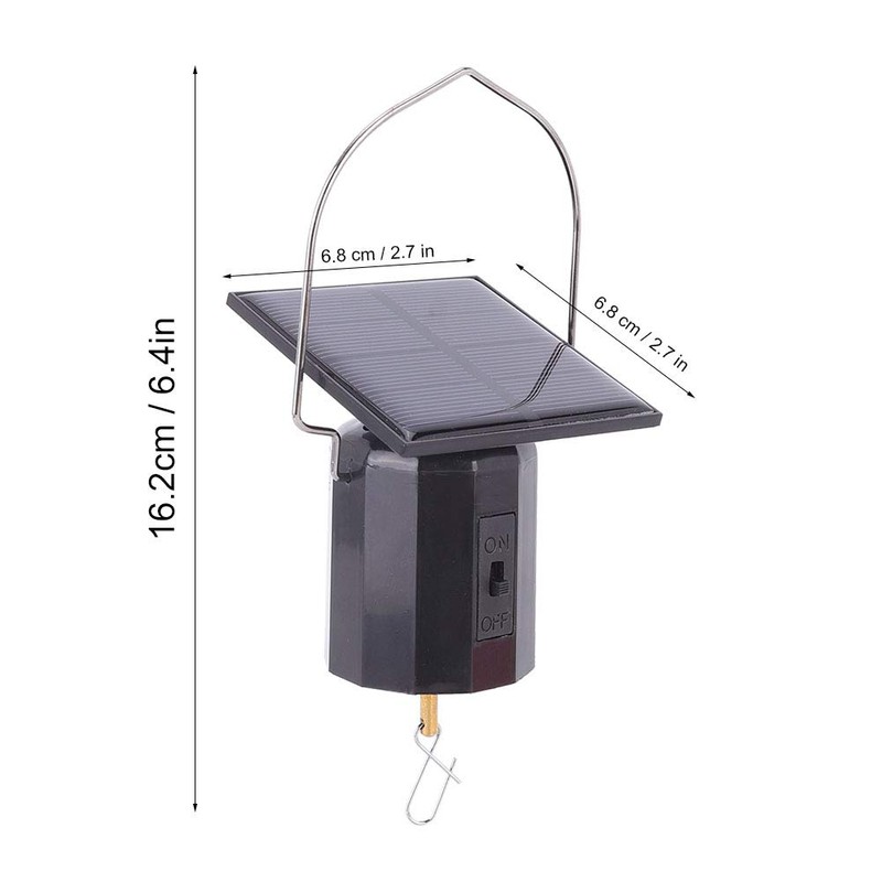 TOPINCN Wind Spinner Motor Solar Powered Mobile Rotating, Solar Powered