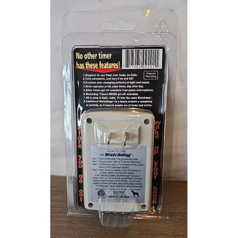Watchdog House Sitter Automatic Light Timer Home Security Model 09200