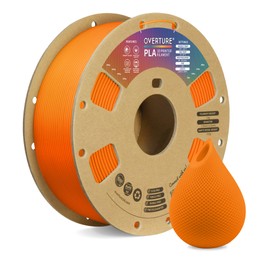 OVERTURE PLA Filament 1.75mm PLA 3D Printer Filament, 1kg Cardboard Spool (2.2lbs), Dimensional Accuracy +/- 0.02mm, Fit Most FDM Printer (Orange)