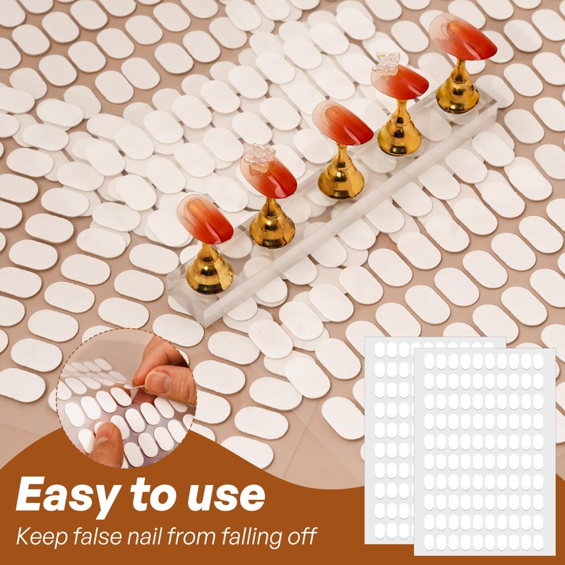 8 Sheets Double Sided Tape for Nails Display Double Sided