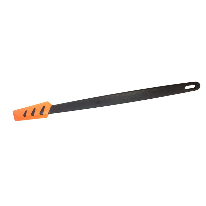 TUPPERWARE Griffbereit Kleiner Top-Schaber schwarz-orange Teigspachtel schmal, Silikon