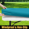 Smiry Rectangle Picnic Table Cloth, Waterproof Elastic Fitted Tablecloths for