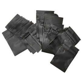 The Kind Bag Resealable Mylar Bags for Food; BPA Free & Freezer Safe Zipper Seal Bags; Smell Proof, Heat Sealable, Moisture Free & Waterproof; Commercial Grade 6mil, 5x3.5 inch; Blackout (100ct)