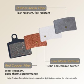 SOMMET 4 pairs Resin and Semi-Metallic Disc Brake Pads fit for Hayes Stroker Ryde/Redar/Dyno Sport Comp/Prime Sport ZSP16-4