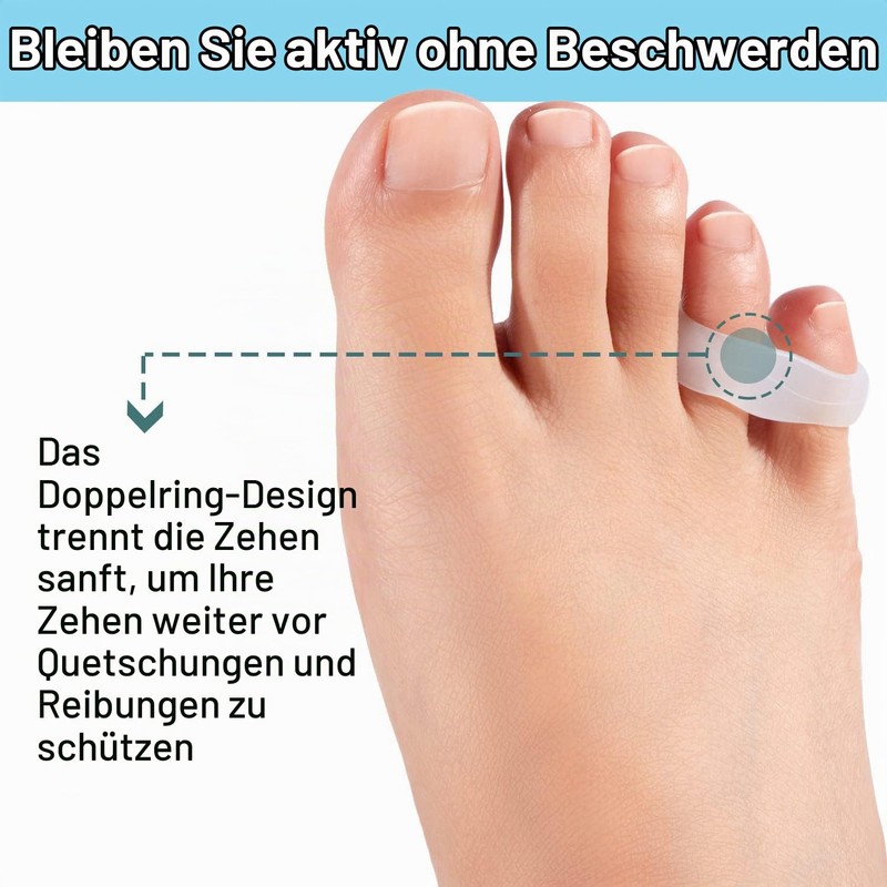 Welnove Pack of 10 Bunion Correction, Toe Separators with 2