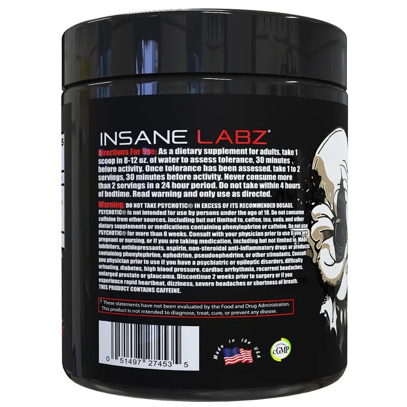 Psychotic Black by Insane Labz – High Energy Pre Workout