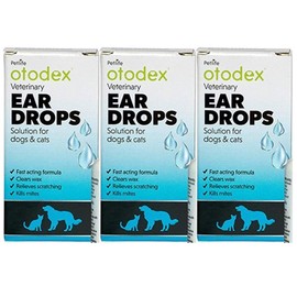 Petlife Otodex Veterinary Eardrops for Pet, 14 ml (14ml x 3)
