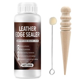 Leather Edge Sealer, Leather Burnishing Gum Smooth and Glossy Edge Finish for Bags, Wallets, Leatherwork Accessories Burnishing Tool, 100ml