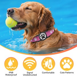 [2-Pack] AirTag Holder for Dog Collar, IP68 Waterproof Dog Air Tag Holder, Durable Silicone&Anti-Lost, Compatible with Apple AirTags (Black+Black)
