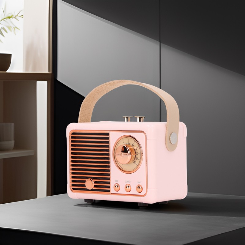 Portable Bluetooth Speaker Mini Compact Wireless Retro Support Radio Program