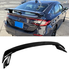 MUTUSAISI Rear Trunk Lip Spoiler HPD Style Wing Compatible with Honda Civic 11th Hatchback LX/Sport/EX-L 2022 2023 2024 2025 Accessories Glossy Black