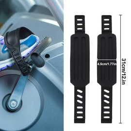 Exercise Bike Pedal Straps, Pedal Straps Bicycle, Heavy Duty Adjustable Length Universal Pedal Strap, Most Bicycle Pedals, Exercise Bike, Bicycle Cycle for Home or Gym