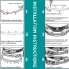 Unbranded Universal Car Front Bumper Lip Chin Spoiler Splitter Glossy
