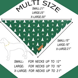 Realeaf Paquete de 2 bandanas de Navidad para perros, bufanda de árbol de Navidad y Papá Noel para niños y niñas, tela duradera de alta calidad, bandana de día festivo para perros pequeños, medianos, grandes y extragrandes (pequeño)