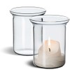 Tuuters Glass for Candles with Rim, Pack of 2, Borosilicate