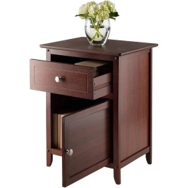 Winsome 25 x 18.9 x 14.96-Inch Wood Night Stand/Accent Table, Brown (94215)